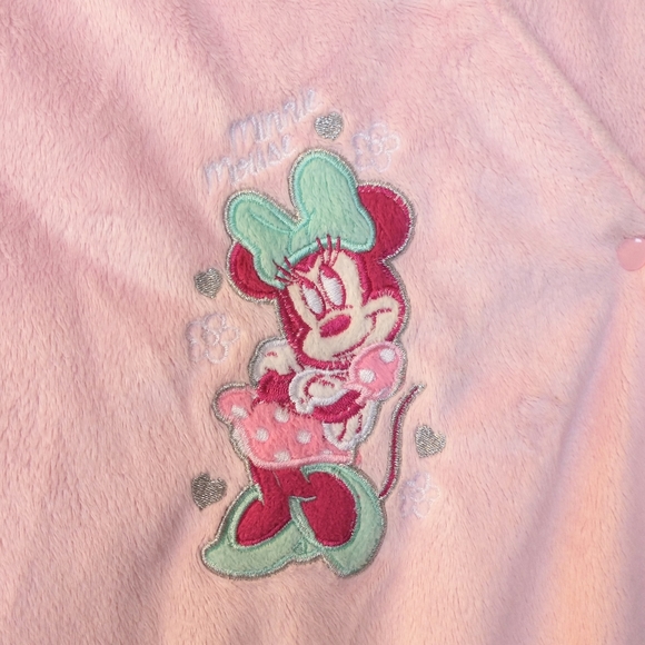 Disney Baby Pink Minnie Mouse Snowsuit One Piece Hooded Pram Size 3 to 6 Months - Picture 6 of 12